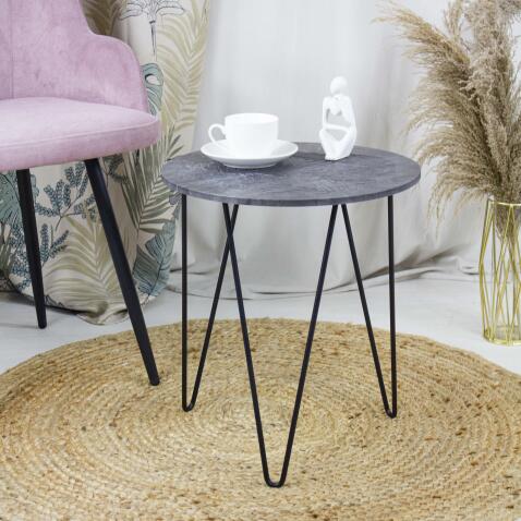 Стол журнальный Sheffilton SHT-CT79-1 мокрый асфальт/черный муар