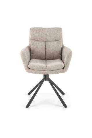 Стул HALMAR K495 бежевый/черный, поворотный