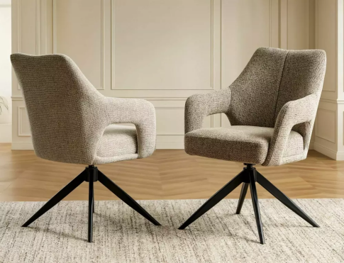 Стул SIGNAL OLSEN Noelle 30 бежевый/черный, поворотный