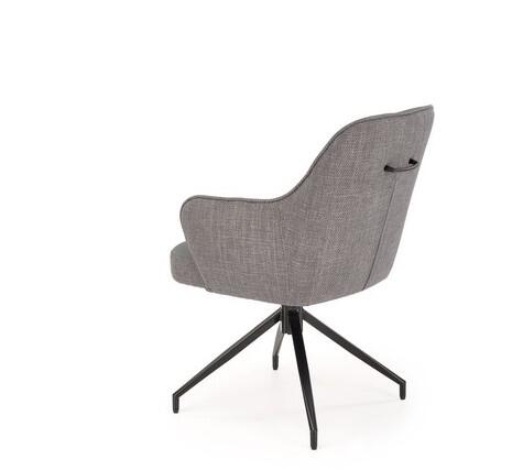 Стул HALMAR K527 серый/черный, поворотный