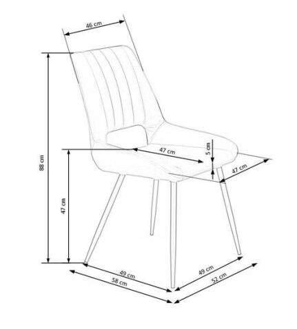 Стул HALMAR K404 серый/черный