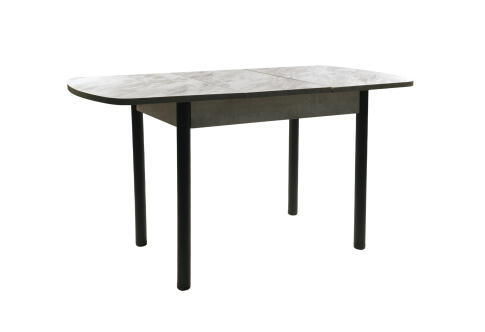 Стол ВВР Раздвижной пластиковый Лавант/бетон серый/черный прямой 110-150/70