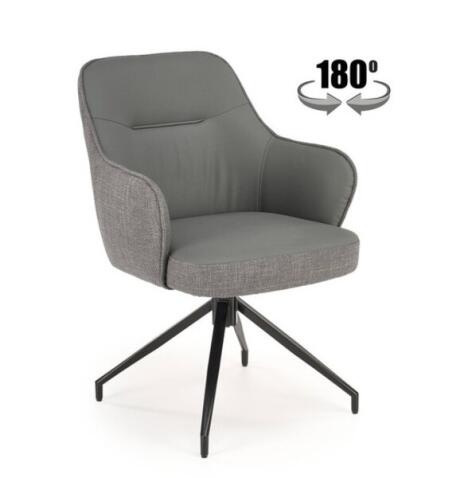Стул HALMAR K527 серый/черный, поворотный