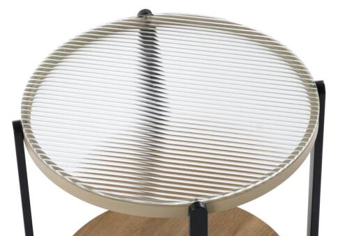 Стол журнальный HALMAR KAMALA S натуральный/черный