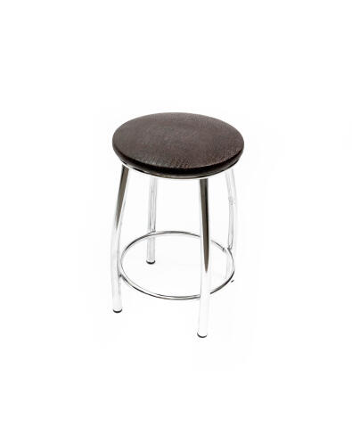 Табурет ВВР Премиум шоколад крокодил/хром, экокожа