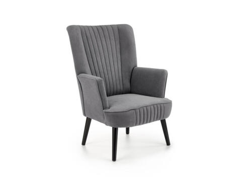 Кресло HALMAR DELGADO серый/черный