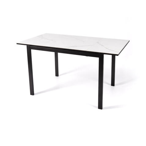 Стол ВВР Брайтон керамика, раздвижной белый/черный 89-119/69