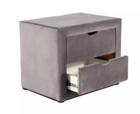 Тумба прикроватная SIGNAL ET-002 Velvet Bluvel 14 серый