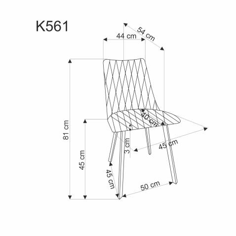 Стул HALMAR K561 бежевый/черный