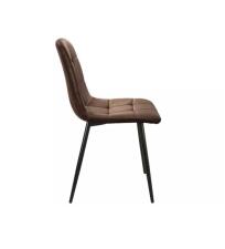 Стул SIGNAL MILA Velvet Bluvel 48 коричневый/черный мат