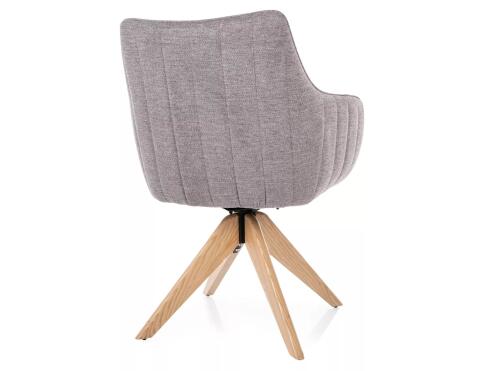 Стул SIGNAL AZALIA D Brego 07 серый/дуб, поворотный