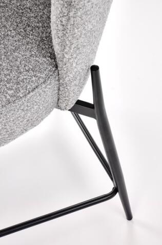 Стул барный HALMAR H126 серый/черный