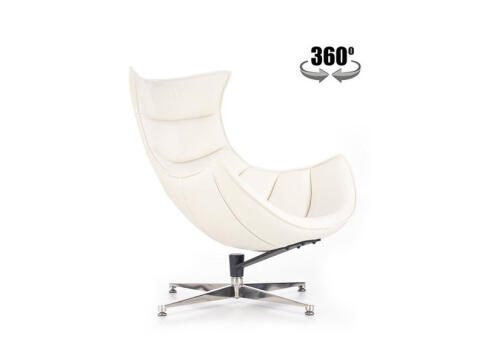 Кресло HALMAR LUXOR белый/хром