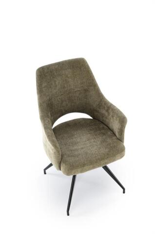 Стул HALMAR K542 оливковый/черный, поворотный