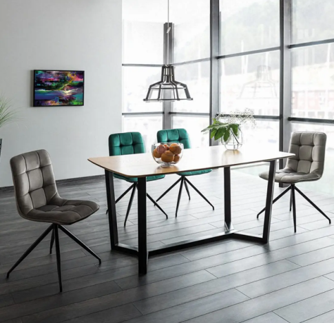 Стул SIGNAL TEXO Velvet Bluvel 78 зеленый/черный