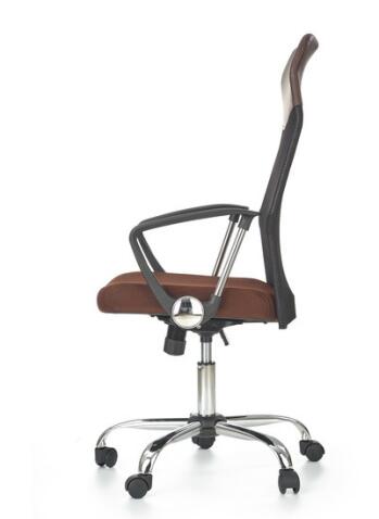 Кресло компьютерное HALMAR VIRE коричневый/хром