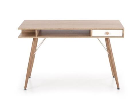 Стол компьютерный HALMAR B34 дуб сонома/белый