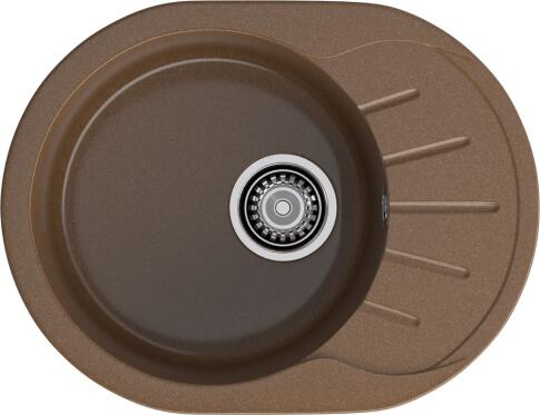 Кухонная мойка GRANFEST RONDO R-580L терракот