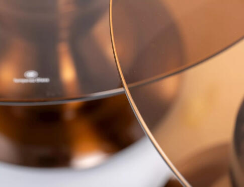 Комплект SIGNAL CASSIE (2 стола журнальных) коричневый/медный 70/38, 50/51,5