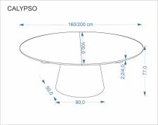 Стол обеденный HALMAR CALYPSO натуральный 160-200/100