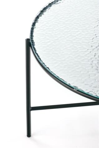 Стол журнальный HALMAR ROSALIA бесцветный/черный, 70/41