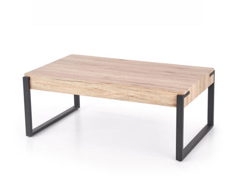 Стол журнальный HALMAR CAPRI дуб сан ремо/черный, 110/64/42