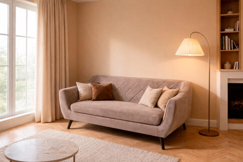 Диван SIGNAL MOLLY 2 Velvet Bluvel 40 темно-бежевый/венге