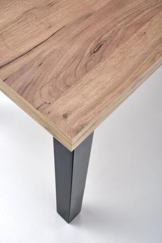 Стол обеденный HALMAR TIAGO дуб крафт/черный 140-220/80