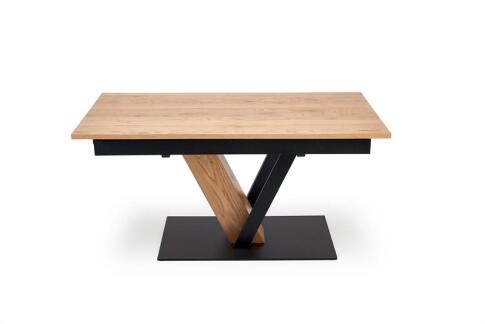 Стол обеденный HALMAR FANIS натуральный/черный 160-220/90