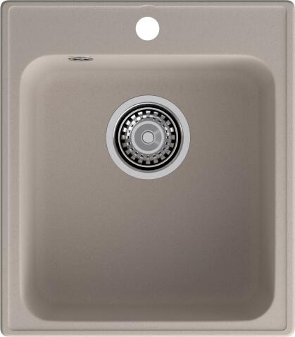 Кухонная мойка GRANFEST QUARZ Z-17 песочный + сифон