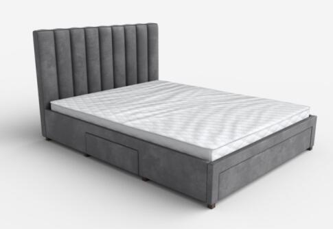 Кровать HALMAR GRACE серый, 160/200