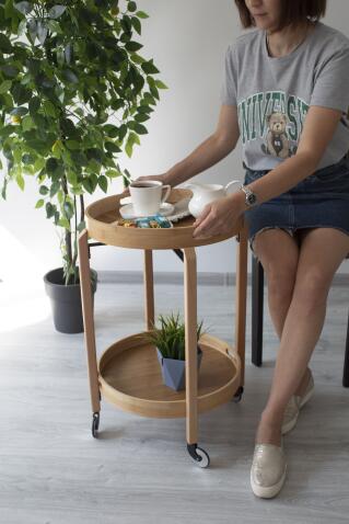 Стол сервировочный Sheffilton SHT-CT63 прозрачный лак