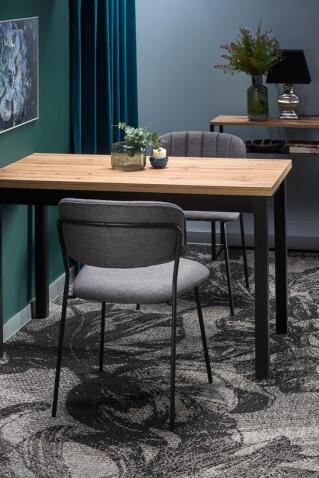 Стол обеденный HALMAR COBALT дуб вотан/черный 120/68