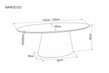 Стол журнальный SIGNAL MAROCCO экрю 120/60