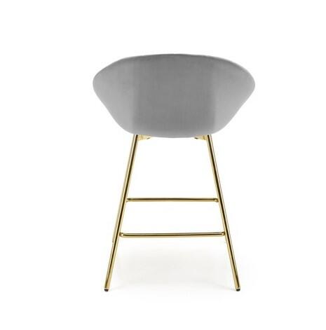 Стул барный HALMAR H112 серый/золотой