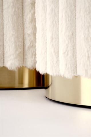 Комплект HALMAR FIDO (2 пуфа) кремовый/золотой