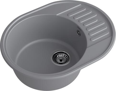 Кухонная мойка GRANFEST QUARZ Z-58 темно-серый + сифон