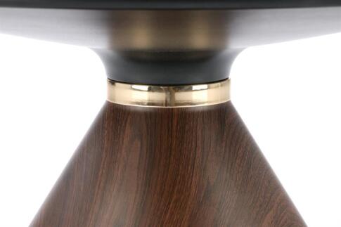 Стол журнальный HALMAR GENESIS белый мрамор/ореховый/золотой