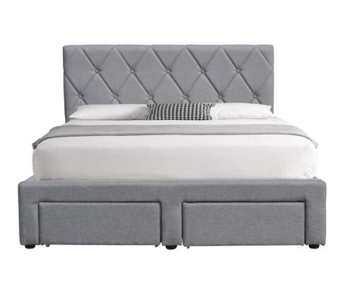 Кровать HALMAR BETINA серый, 140/200