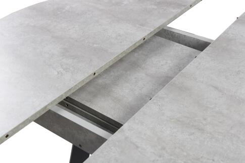 Стол ВВР Элип Камень светлый/черный профиль, ЛДСП