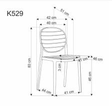 Стул HALMAR K529 черный/черный