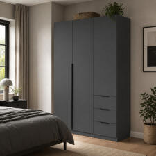 Шкаф SV-МЕБЕЛЬ ШК 22 К (СЕЙФ) Графит серый
