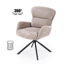 Стул HALMAR K593 серый/черный, поворотный