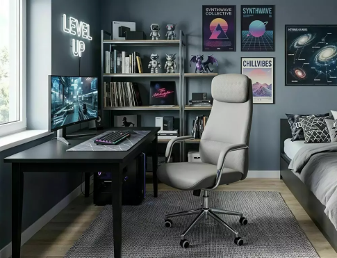 Кресло компьютерное SIGNAL Q-05 серый/хром