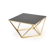 Стол журнальный HALMAR FELICIA черный мрамор/золотой