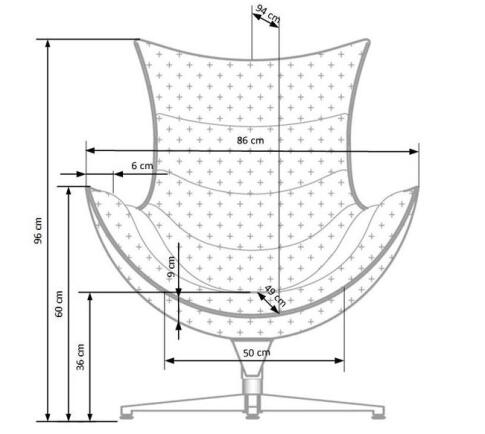 Кресло HALMAR LUXOR зеленый/хром