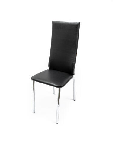 Стул ВВР Версаль черный/хром, экокожа