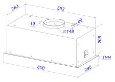 Вытяжка ZORG TECHNOLOGY AMINA 1060 60 S черный