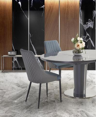 Стол обеденный HALMAR RICARDO серый мрамор 120-160/120