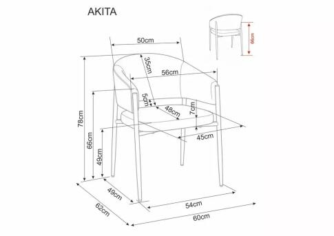 Стул SIGNAL AKITA D t.255 светло-бежевый/орех